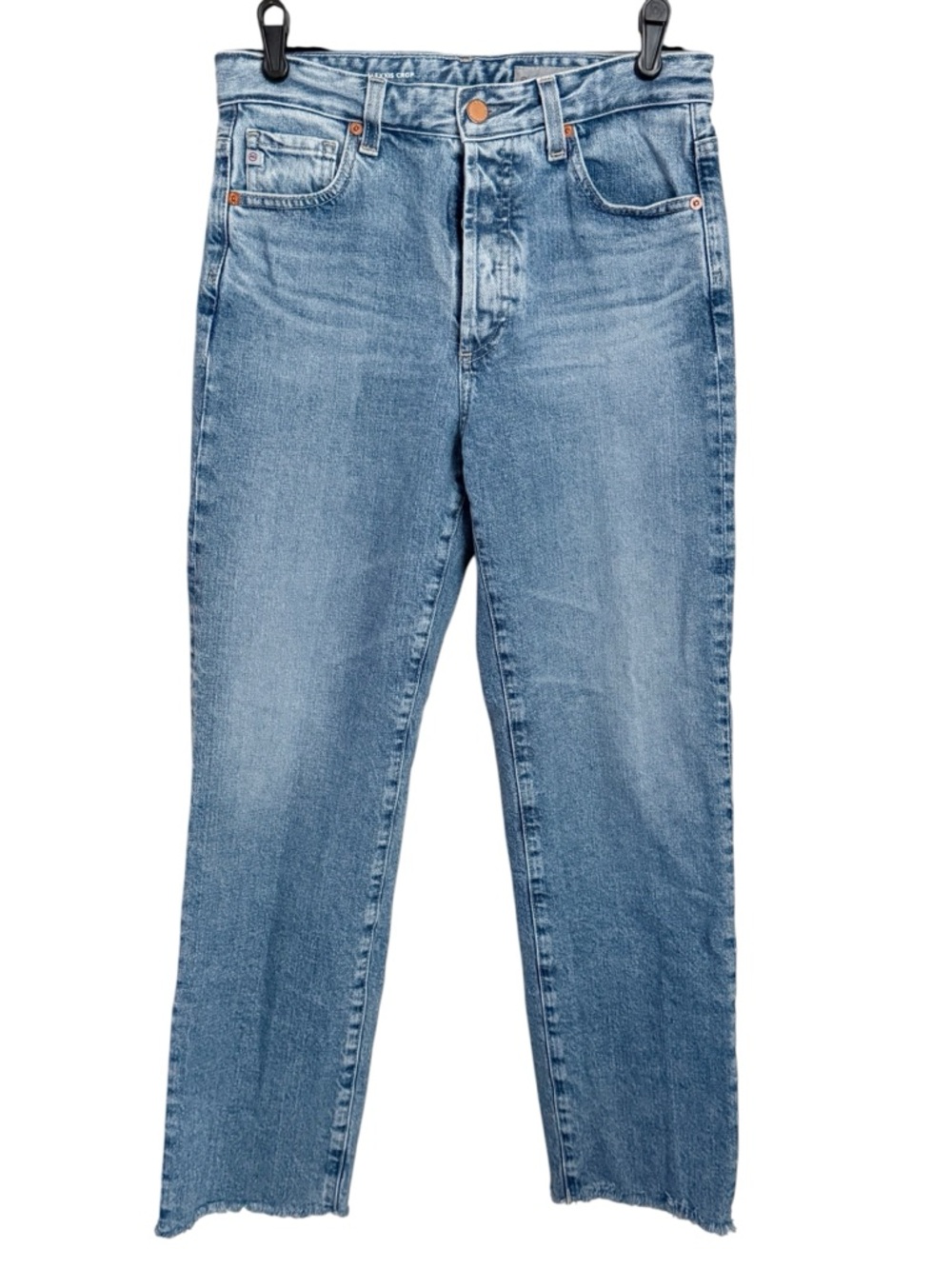Ag Adriano Goldschmied Alexxis Crop Light Wash High Rise Vintage Straight Jeans